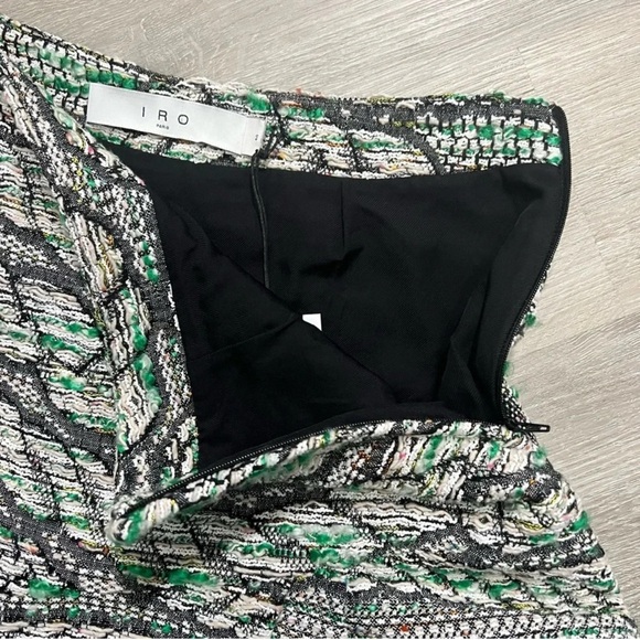 NWT Iro Alessa Flared Hem Mini Skirt High Waist Tweed Fit Flare Ruffle M - Picture 5 of 9